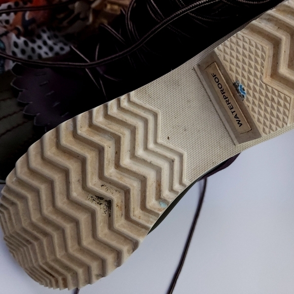 Sorel Purple Green Suede Boots Women's Sz 10 - Picture 5 of 11